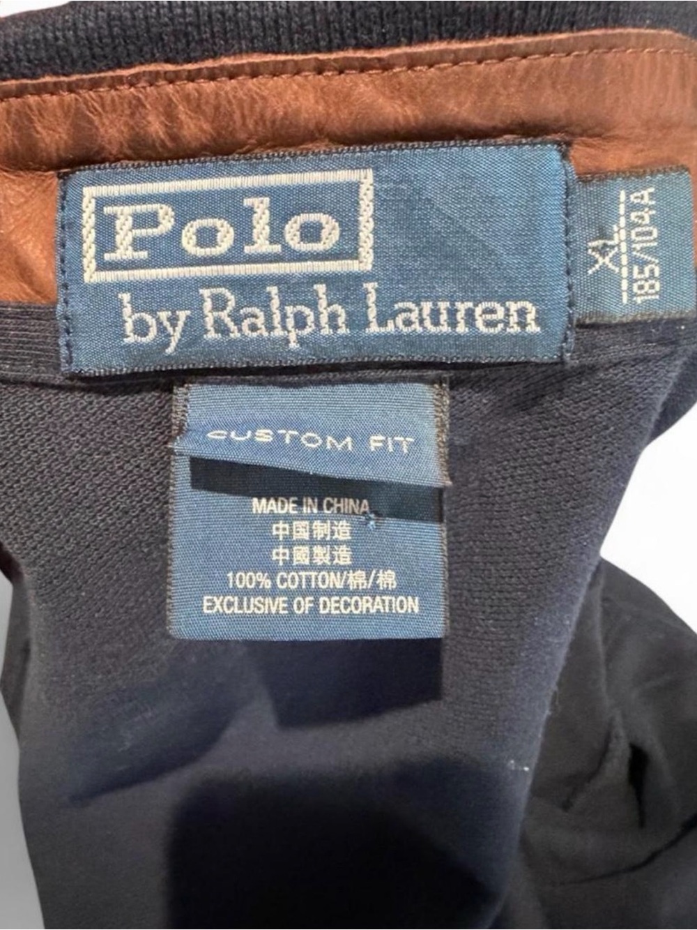 Polo Ralph Lauren Big Pony 3 Rugby Shirt Men’s XL Navy Yellow Custom Fit - Picture 8 of 8